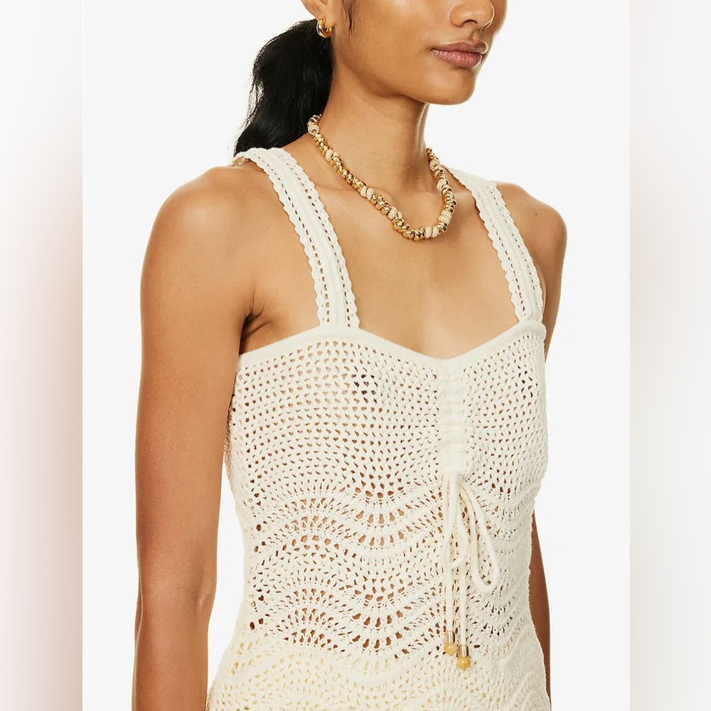 Zimmermann Cream Crochet Tank Top Size 1 - Picture 2 of 10